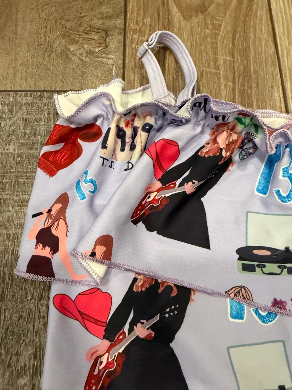 Auewiuny Taylor Swift Graphic One Piece Swimsuit Size 7-8